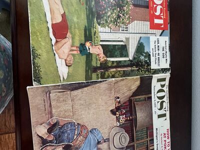 Vintage Saturday Evening Post Magazines - June 1955 and Nov. 1957