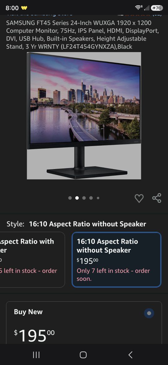 2 samsung monitors like new