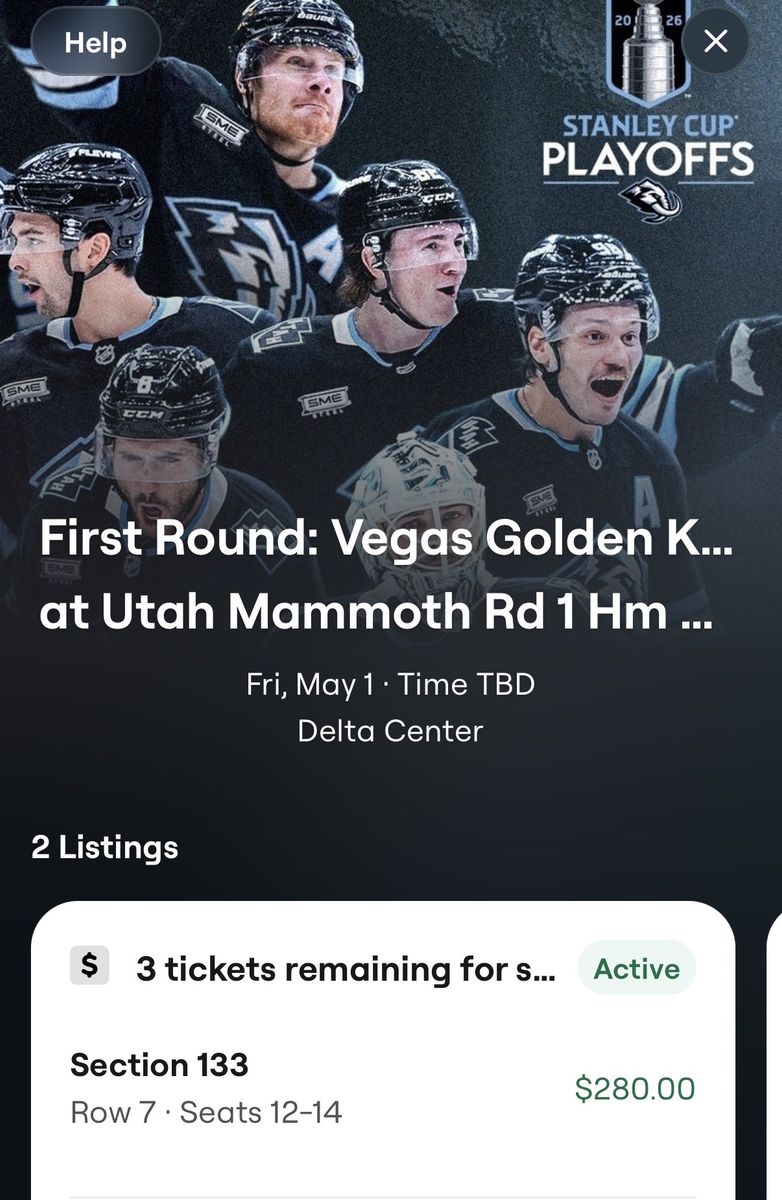 3 Tickets Utah Mammoth Game 6