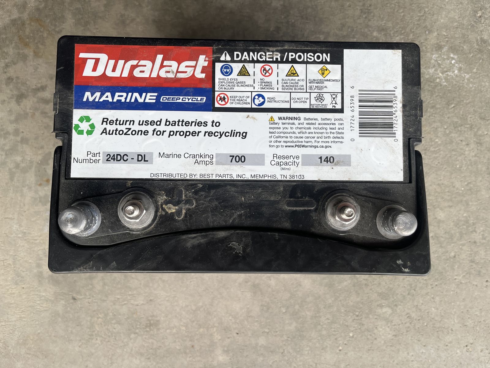 Duralast Marine /RV battery