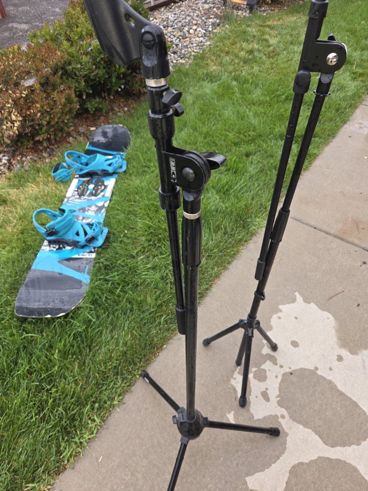 two microphone stands