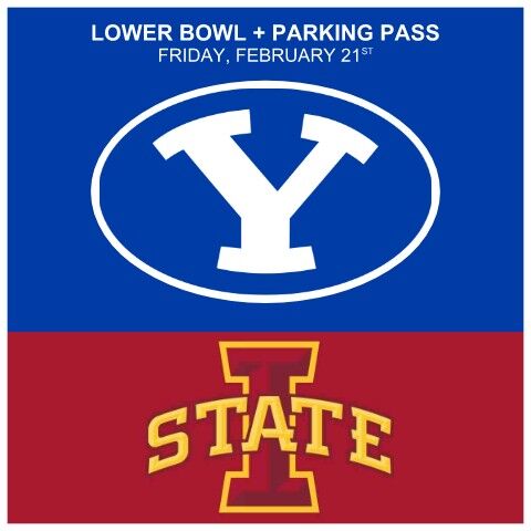 BYU vs Iowa State Men's Basketball (4 Total) Lower Bowl / Center Court Seats