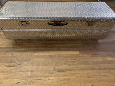 Delta Jobox Toolbox 61 in. Diamond Plate Aluminum Full Size Gear-Lock Tool Box with Gear-LockDelta 1-350000 Ford GMC Dodge