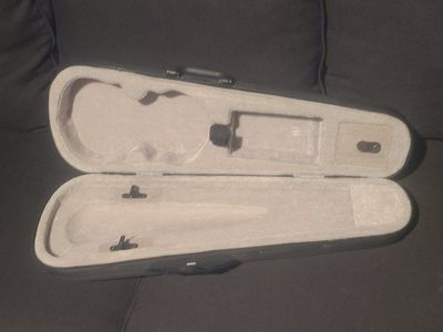 1/4 Size Violin Hard Shape Case Lightweight Black with Plush Interior