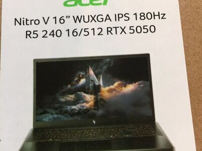 New Acer Nitro RTX 5050 Ryzen 240 16/512