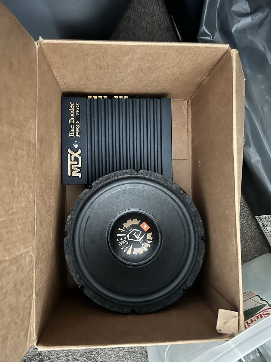 MTX Blue Thunder PRO 752 Car Audio Amplifier & JBL Power Series Subwoofer Combo