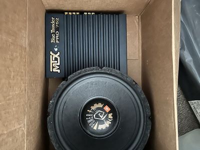 MTX Blue Thunder PRO 752 Car Audio Amplifier & JBL Power Series Subwoofer Combo