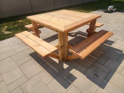 Handcrafted Outdoor Picnic Table – Built to Last!