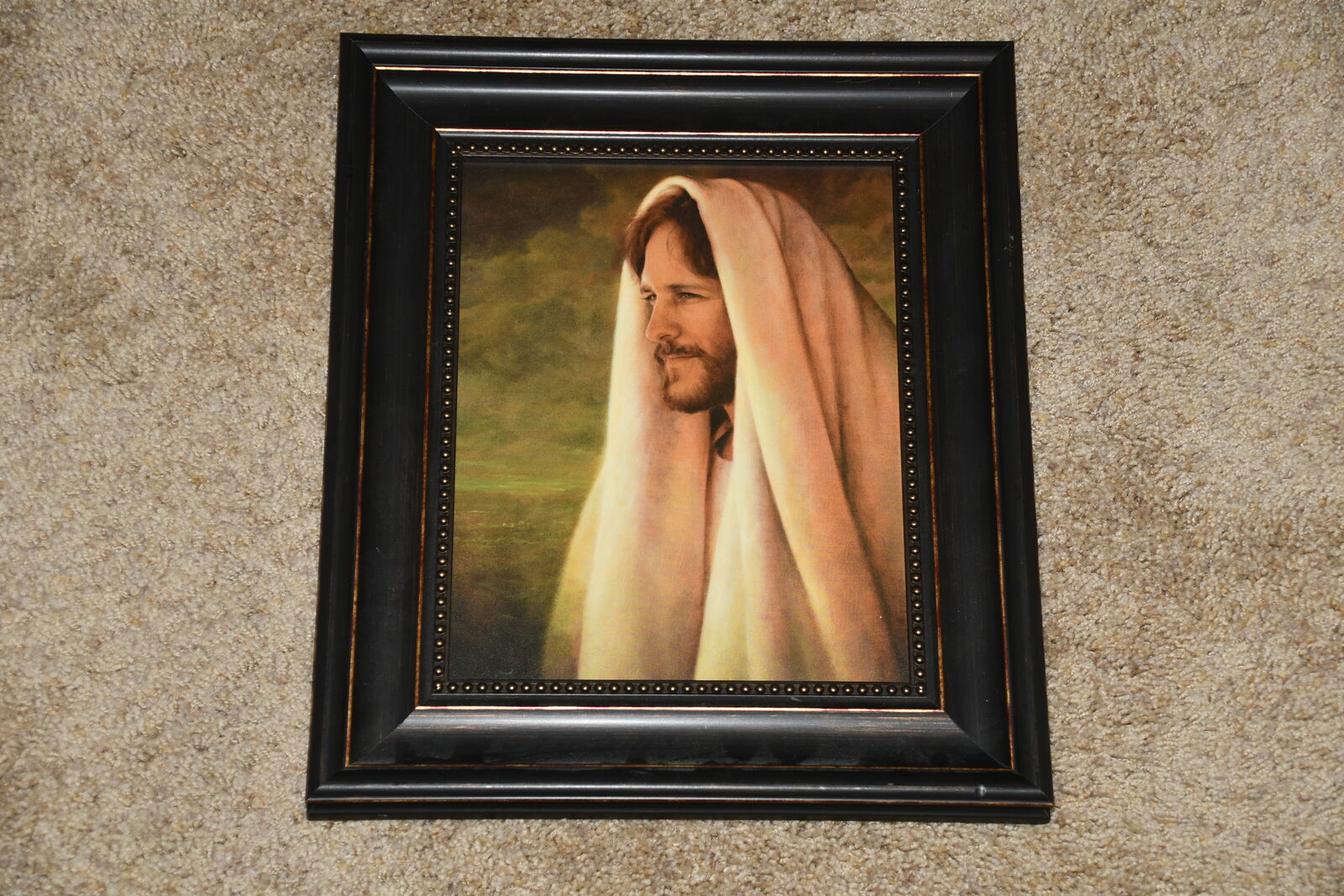 "GENTLE HEALER" JESUS PICTURE ~ GREG OLSEN ~ 12" x 14" FRAMED ~ TEXTURED