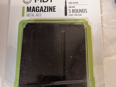 MDT Metal AICS .300 WM 5-Round Long Action Magazine - 3.6" max coal