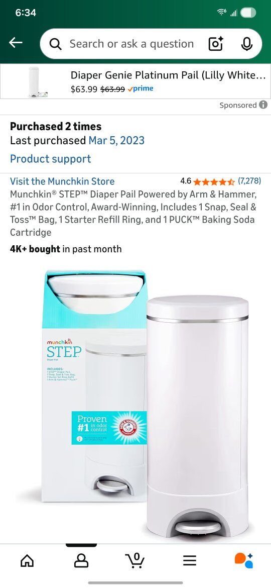 Munchkin diaper pail - New in box