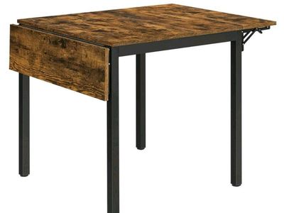 NEW VASAGLE Drop Leaf Extendable Kitchen Folding Dining Table