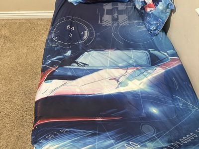 Twin Bed, Comforter And Pillows