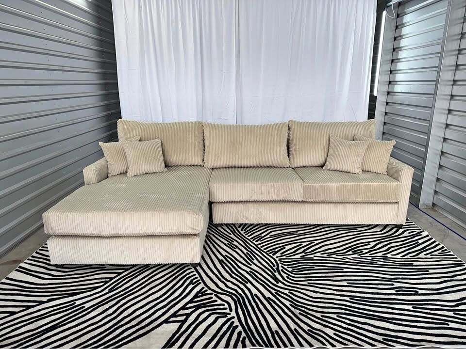 High End Minky Sectional - OVERSTOCK CLEARANCE