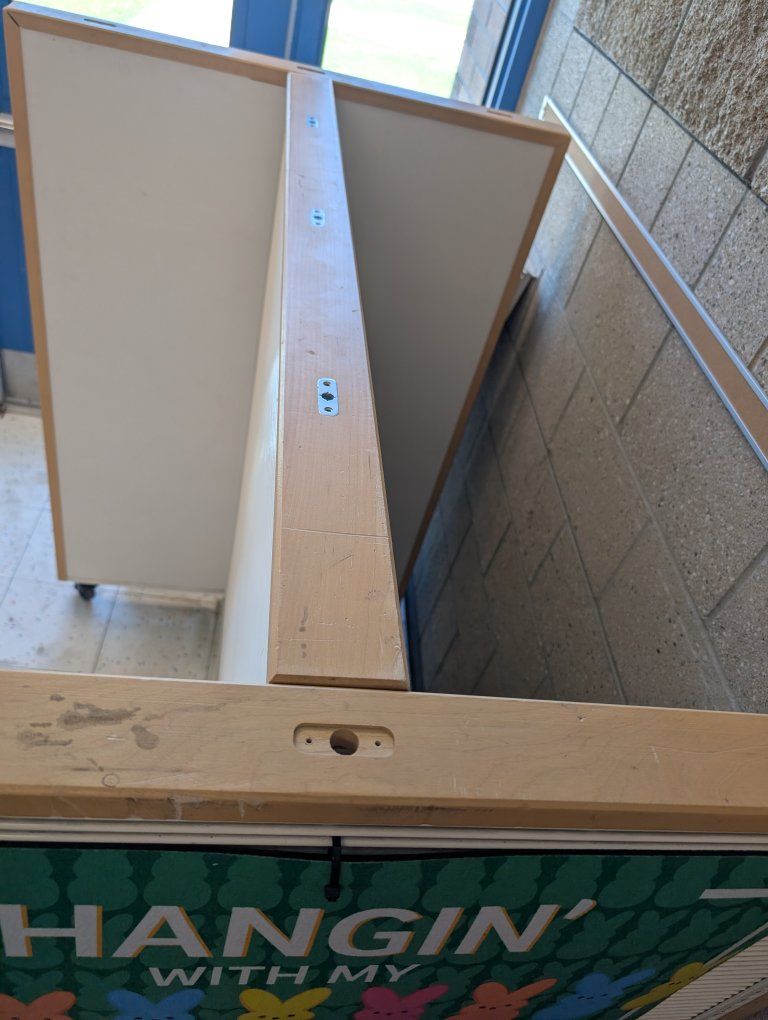 Retail Display Unit - Slatwall & Solid Panels, Movable on Casters