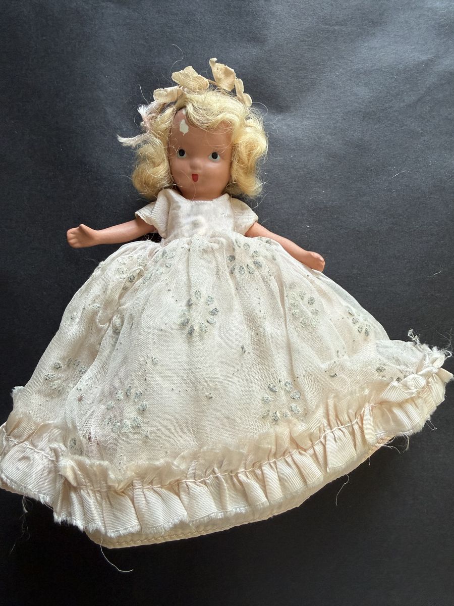 Vintage 1940s Nancy Ann Storybook Doll #87 Bridesmaid  As-Is TLC