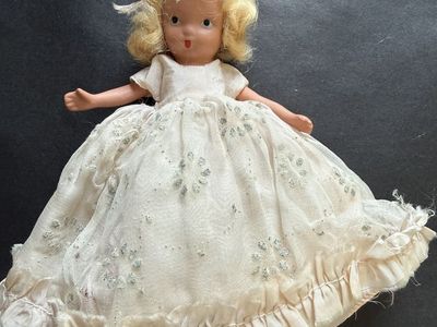 Vintage 1940s Nancy Ann Storybook Doll #87 Bridesmaid As-Is TLC