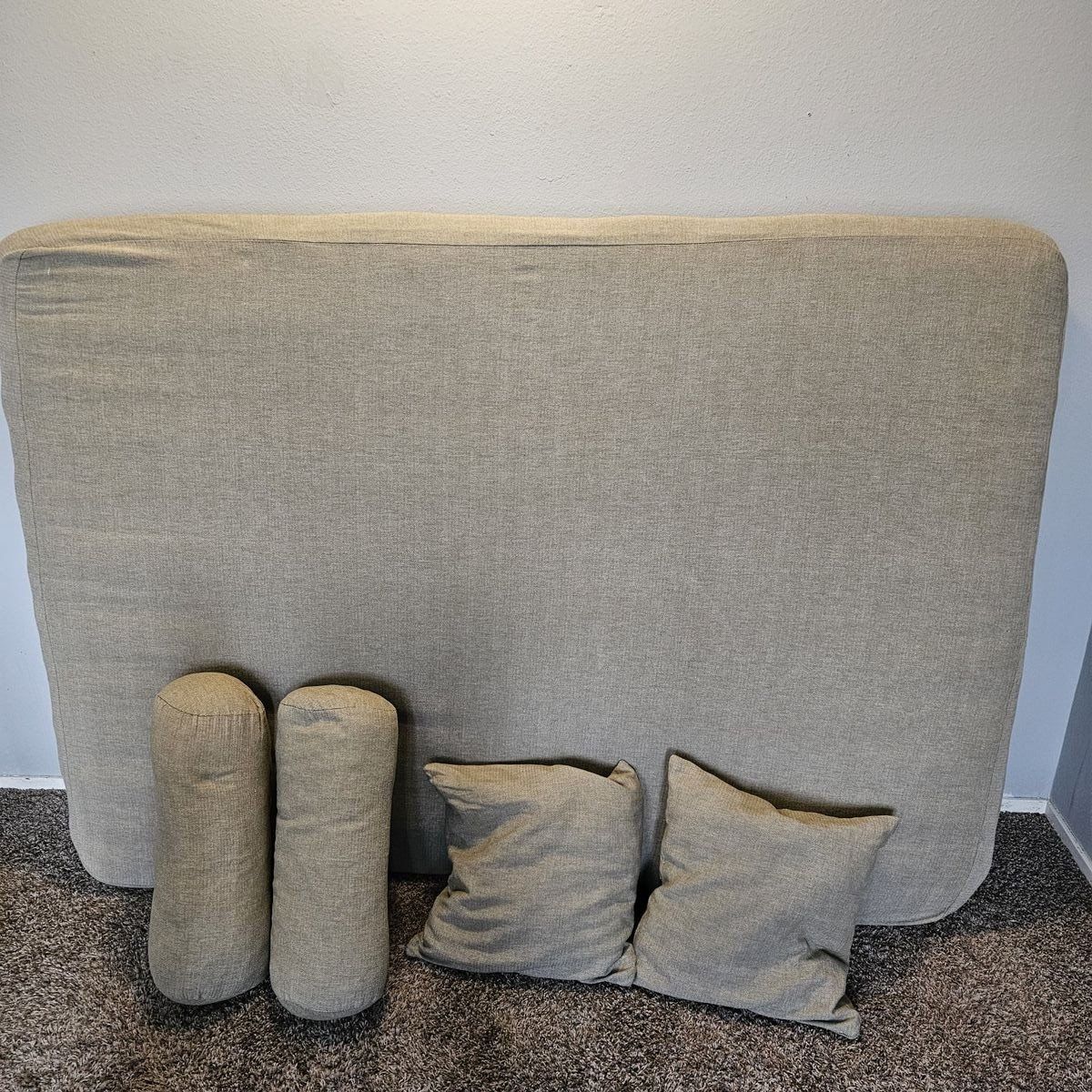 Futon Mattress, Four Pillows, Matching Covers