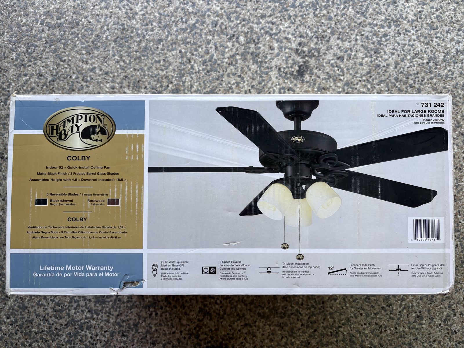 Brand new Hamilton ceiling fan