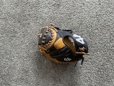 44 Pro Series Baseball Training Catchers Glove - Black & Tan Leather