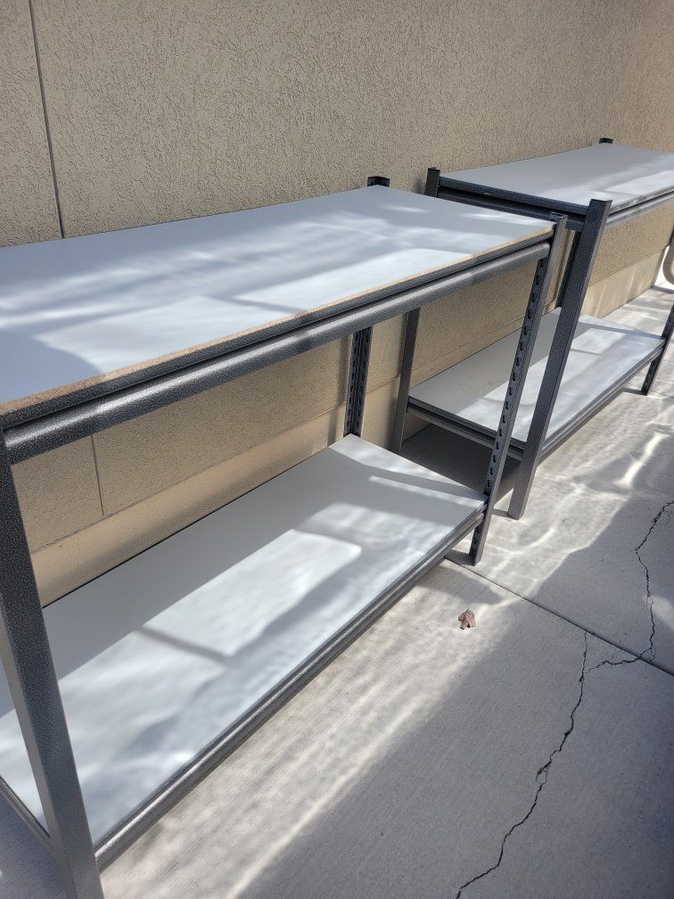 Metal Frame Workbench Shelving Unit 