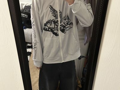 Gray Cat Zip Up Hoodie