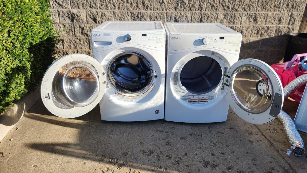 wirpool front loader electric dryer set.