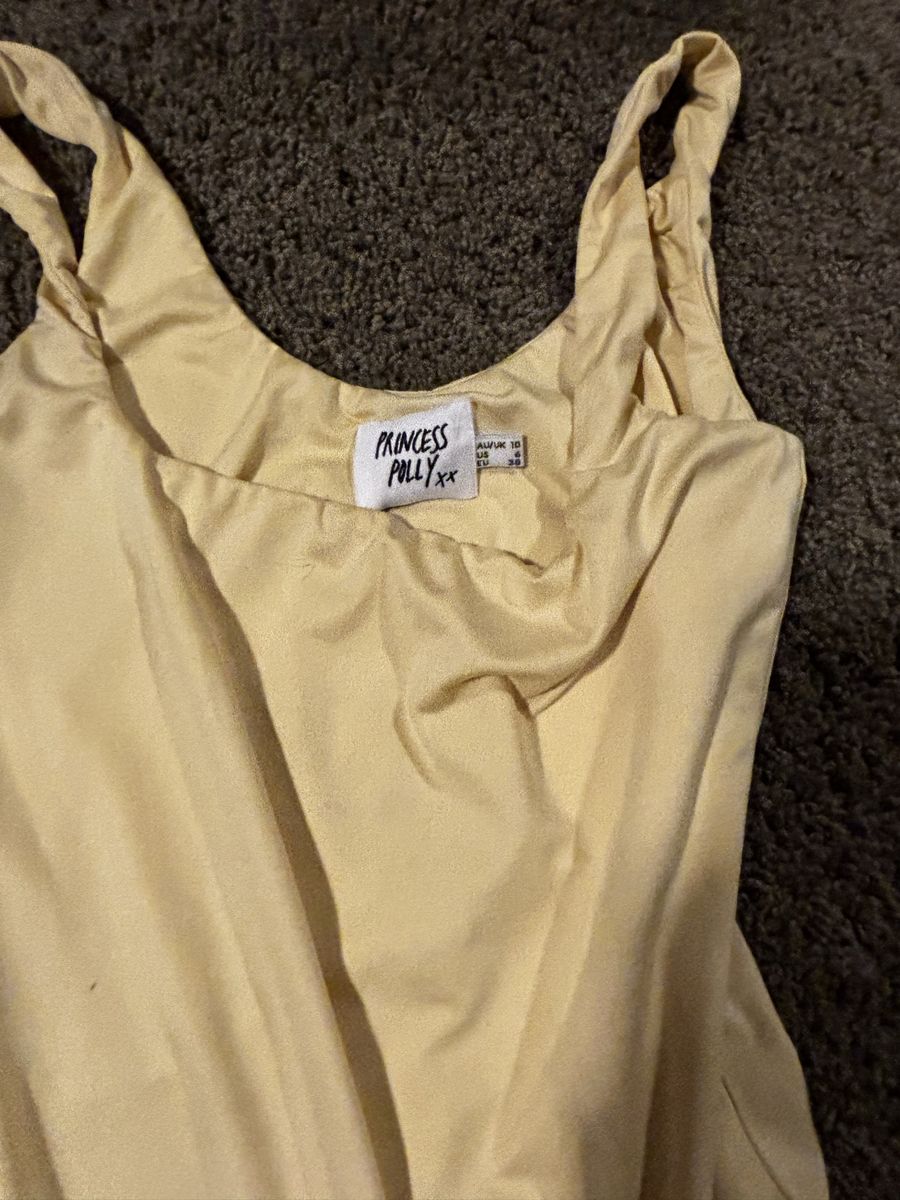 Princess Polly Women's Yellow Sleeveless Bodysuit Size US 6 - Casual & Versatile Top