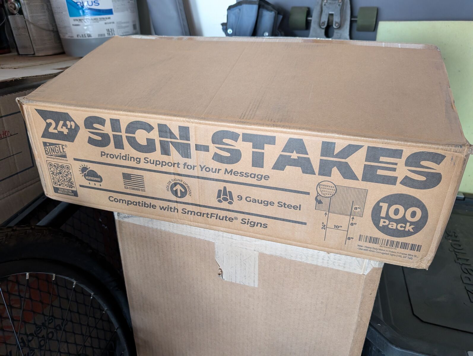Heavy Duty H-Wire Sign Stakes (24"x10")