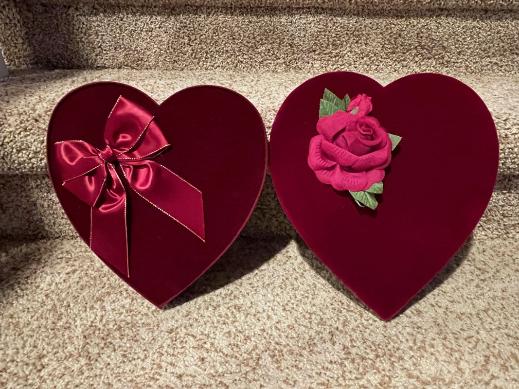 Velvet Heart Valentine Candy Box