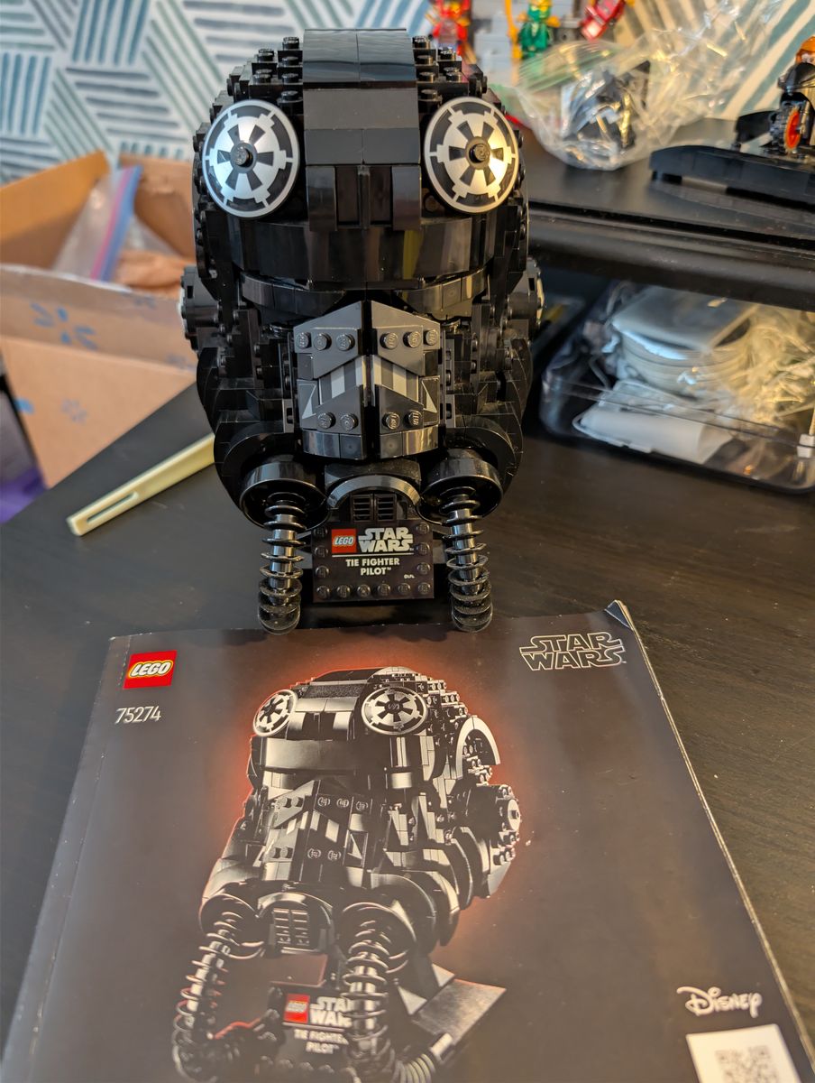 LEGO Star Wars Helmet Collection TIE Fighter Pilot 75274 - USED