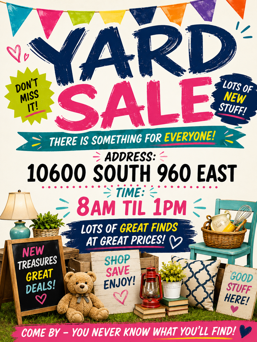 TNT YARD SALE 10600s 960e sandy 8-1PM Sat 8/8