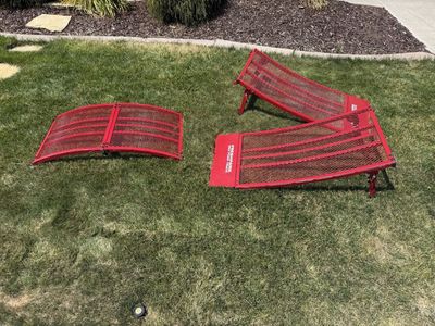 Freshpark Red Portable BMX Pump Track Ramps & Roller Set