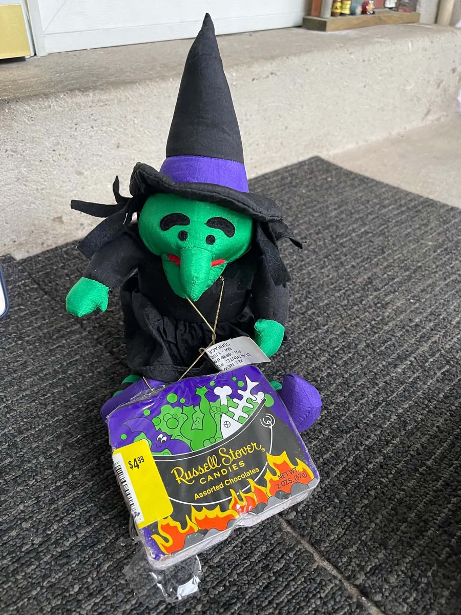 Russell Stover Halloween Witch Plush Stuffed Animal with Assorted Chocolates