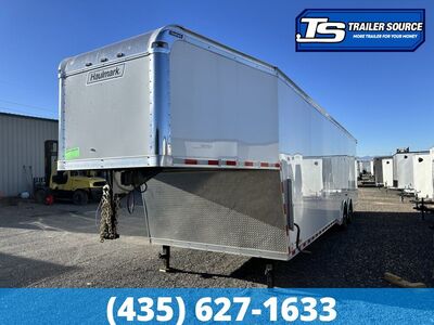 8.5x38 Haulmark Edge Gooseneck Premium Enclosed Race Car Hauler Trailer - 7'10" Interior - 14K GVWR Rear Spoiler w/ Load Lights