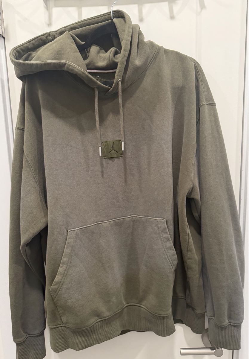 Jordan Essential Fleece Hoodie Men's Size XL Olive Green Pullover