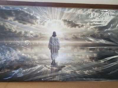 Large Jesus Walking on Water Canvas Wall Art - Religious Home Decor