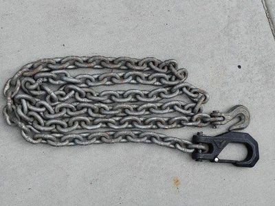 towing lifting recovery chain 10 ft long 3/8 inch links
