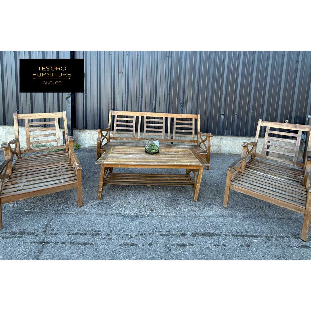 TEAKWOOD PATIO SET WE OFFER DELIVERY