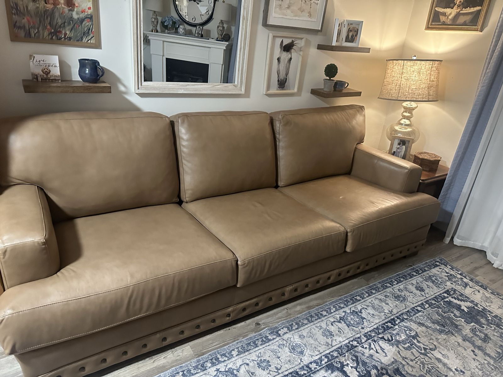 Upscale leather couch