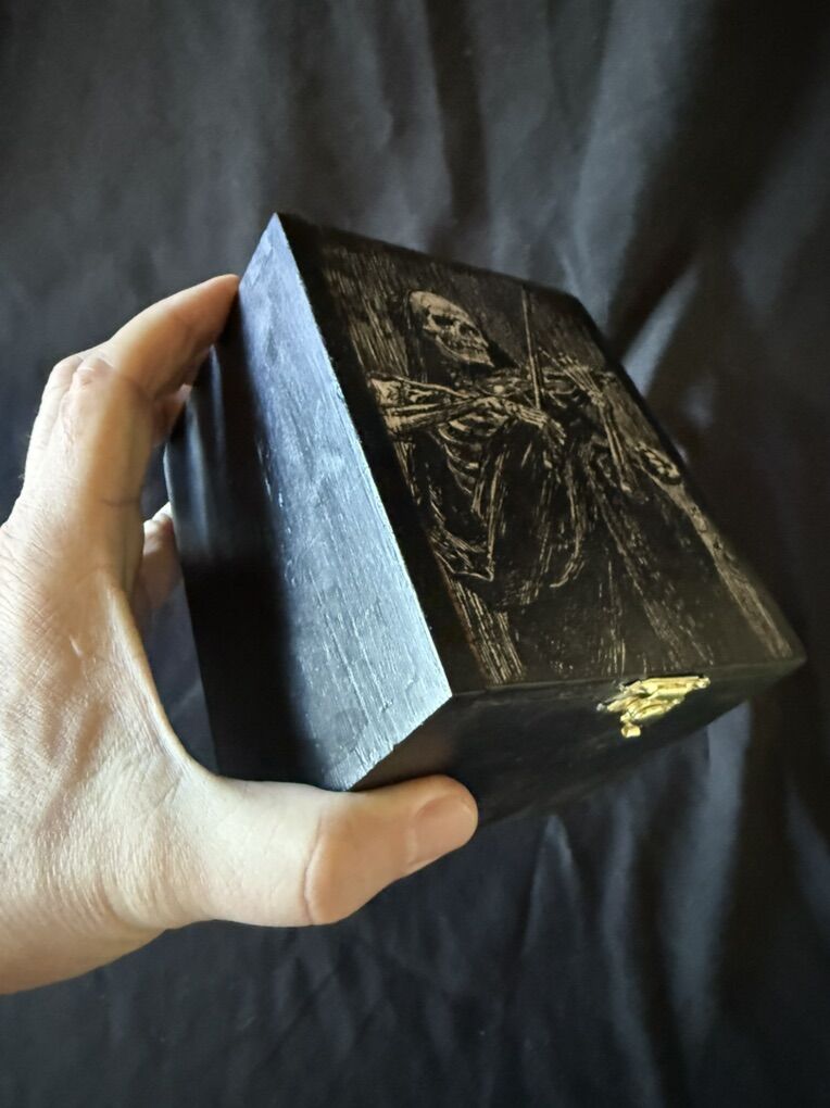 Dance With Death Gothic Wooden Keepsake Box
