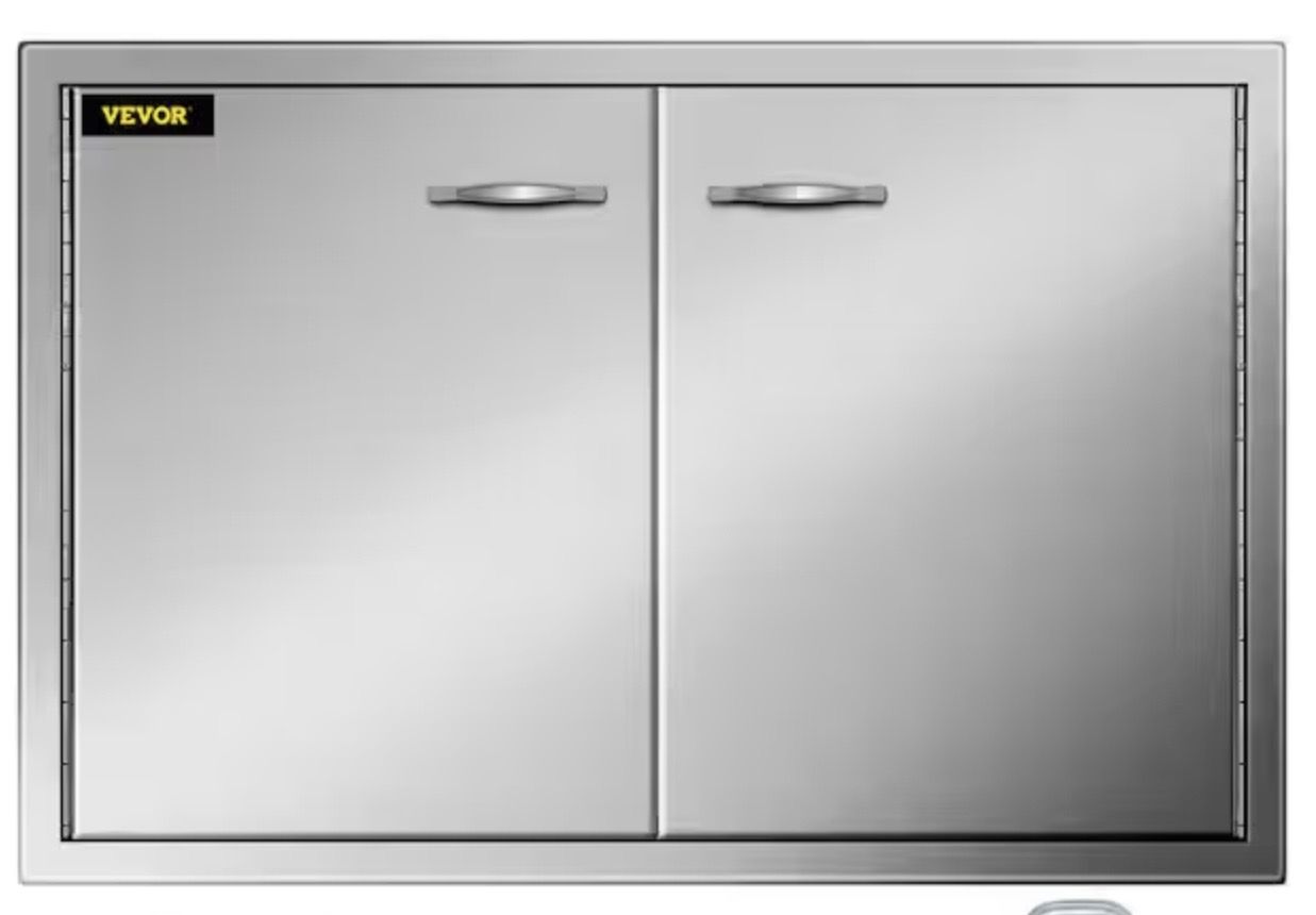 VEVOR Outdoor Kitchen Door 33 in. W x 22 in. H Grill Doors Stainless Steel BBQ Access Door for Grilling Station