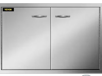 VEVOR Outdoor Kitchen Door 33 in. W x 22 in. H Grill Doors Stainless Steel BBQ Access Door for Grilling Station