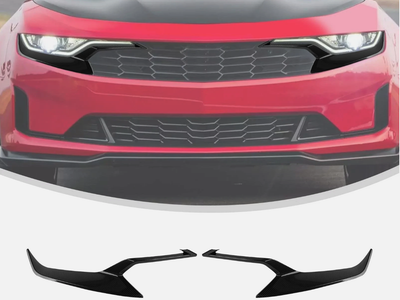 2019-2024 Chevy Camaro LS LT Headlight Bezel Trim Covers Gloss Black Carbon Pair