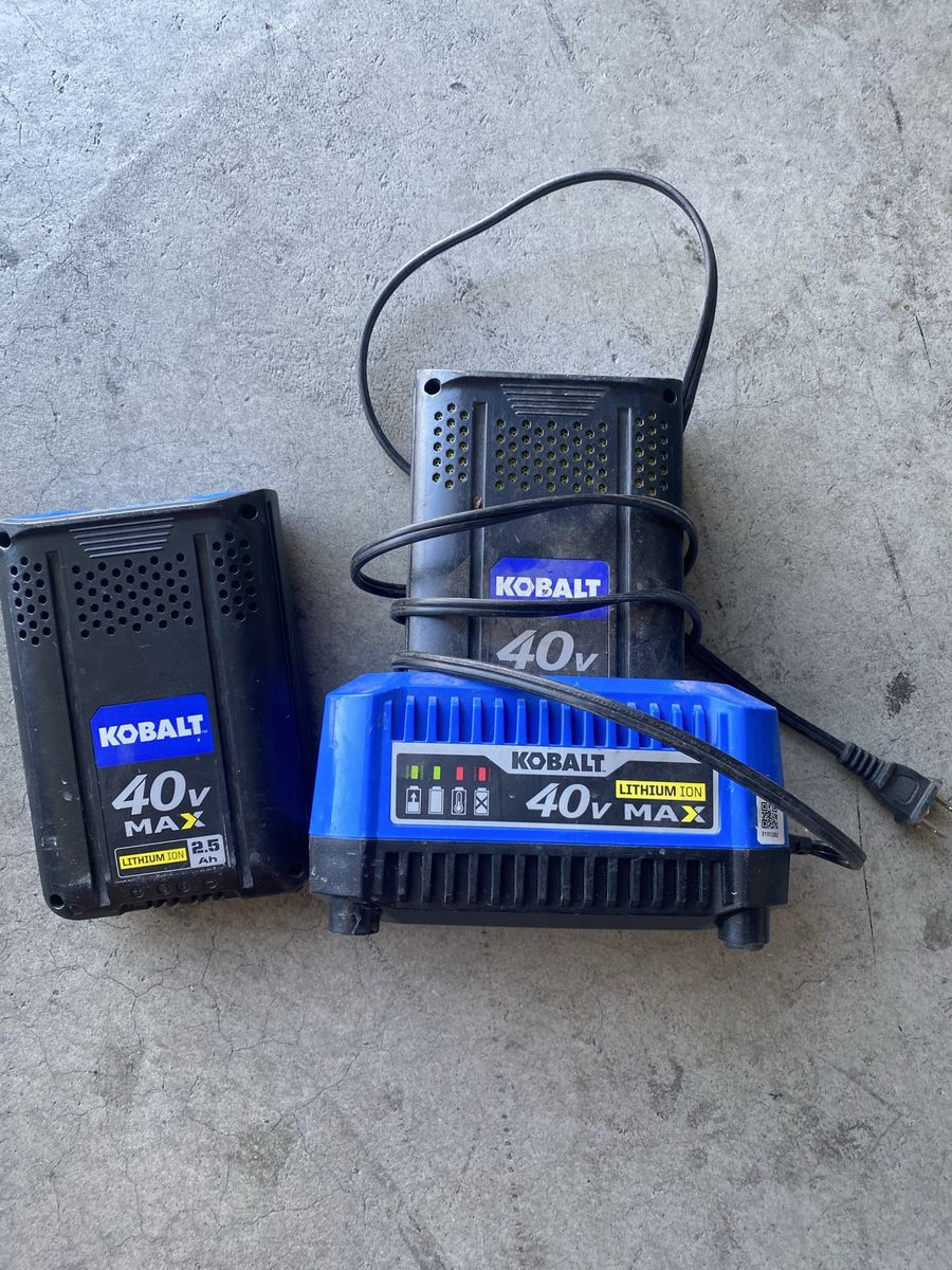 Kobalt 40v max batteries and charger