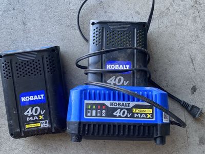 Kobalt 40v max batteries and charger