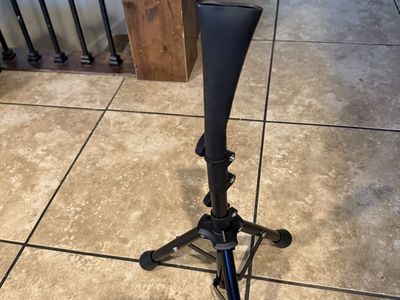 Black Portable T-Ball Batting Tee Adjustable Height Baseball Softball Practice Stand