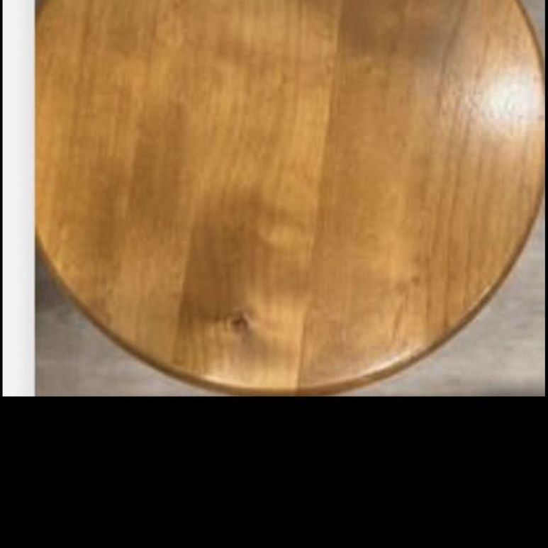 Wooden Bar Table and Two Matching Bar Stools - Used Condition, Natural Wood Finish