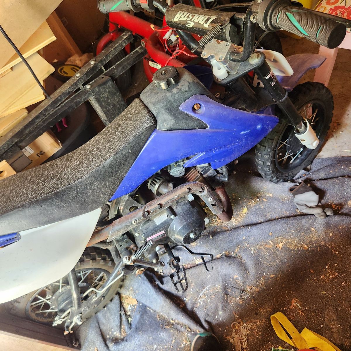 Coolster Blue and White Dirt Bike for Kids - Used, runs great
