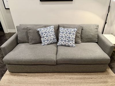 Crate & Barrel Custom Sofa – Excellent Condition, Performance Fabric